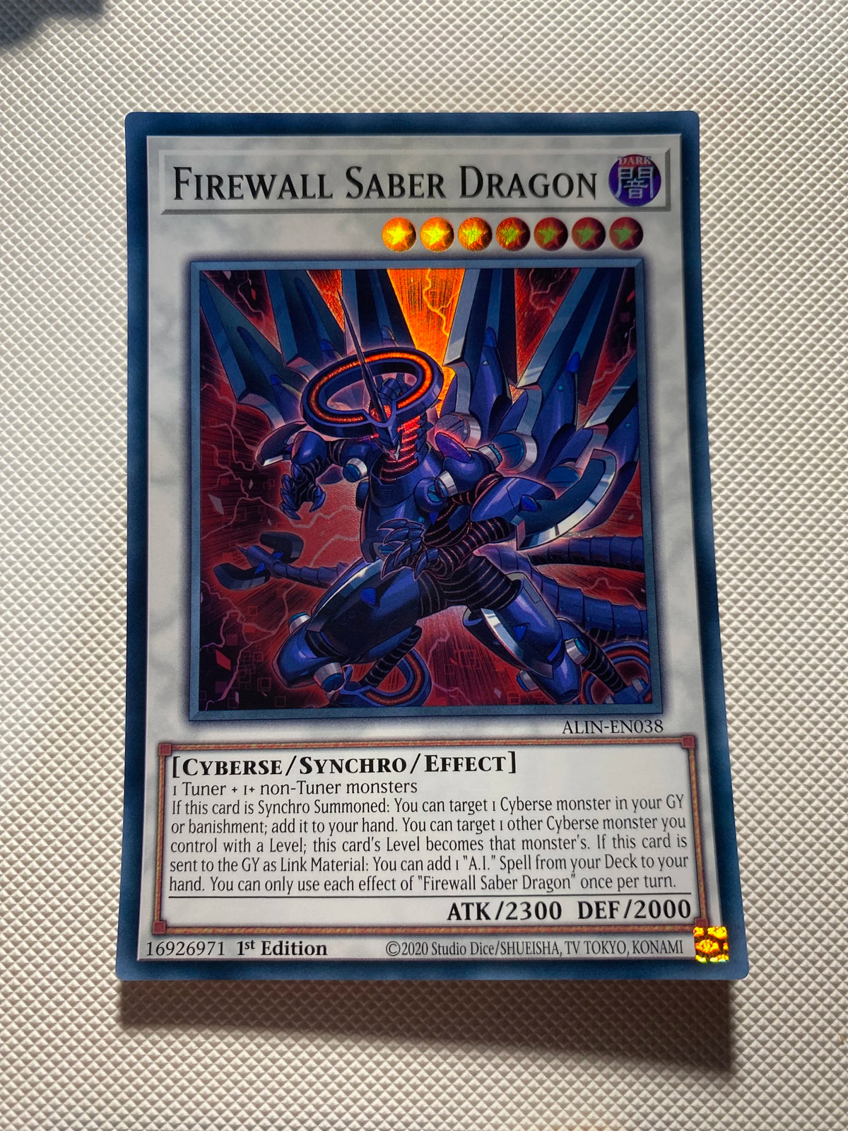 Firewall Saber Dragon Super Rare Near Mint