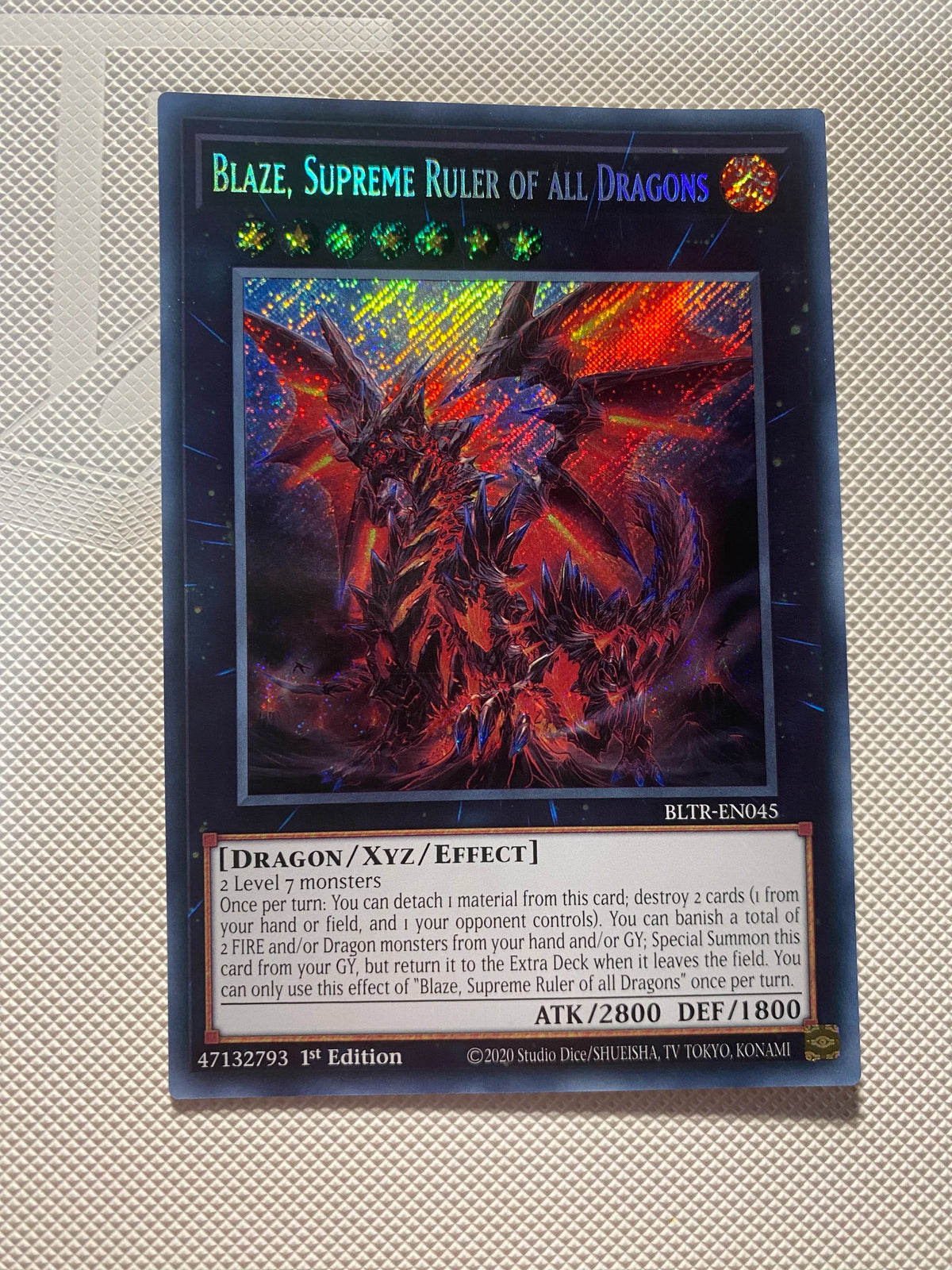 Blaze, Supreme Ruler OF ALL Dragon Secret Rare Near Mint