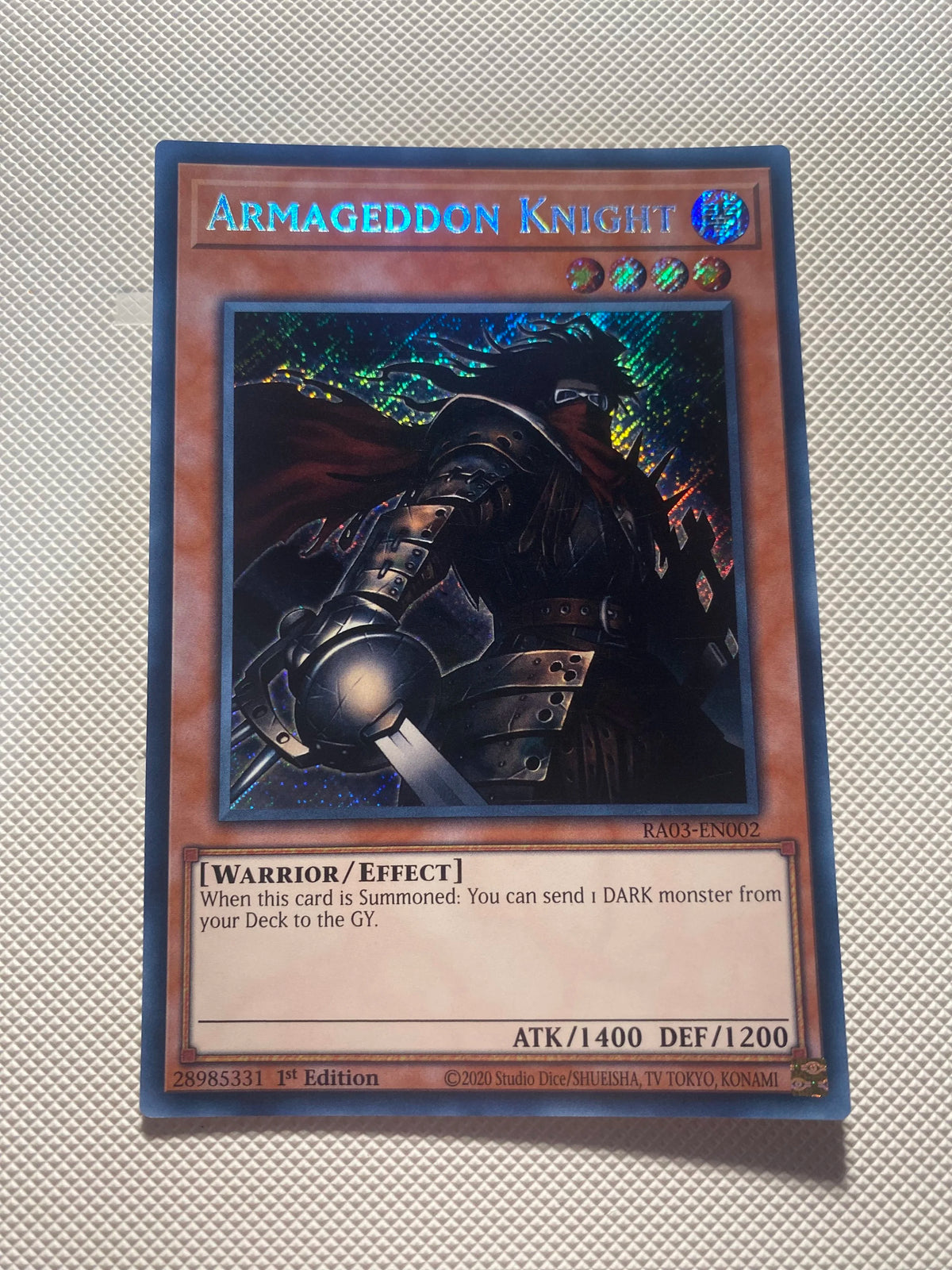 Armageddon Knight Secret Rare Near Mint