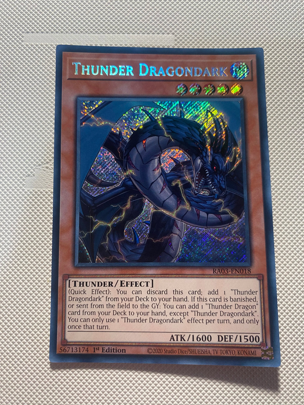 Thunder Dragondark Secret Rare Near Mint