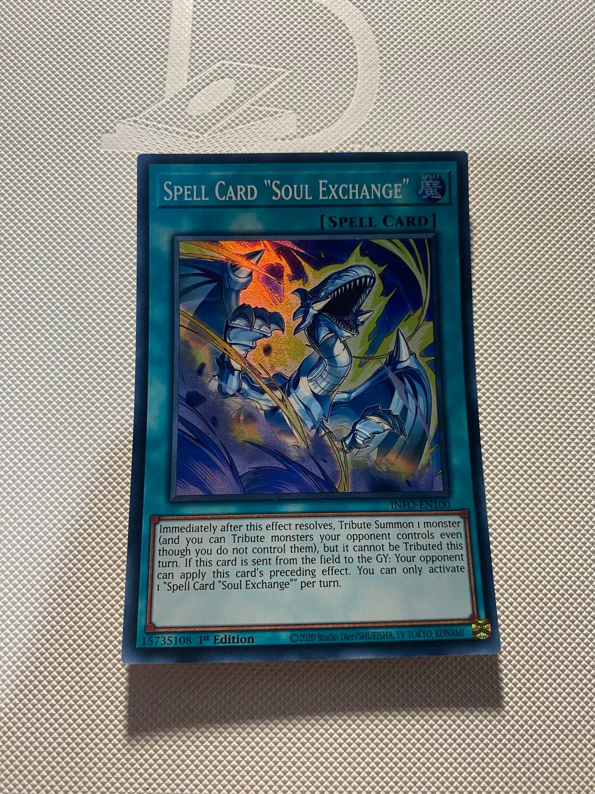 Spell Card "soul Exchange" Super Rare Near Mint