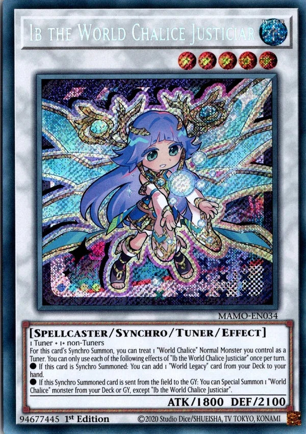 Ib the World Chalice Justiciar - MAMO-EN034 - 1st Edition - Secret Rare