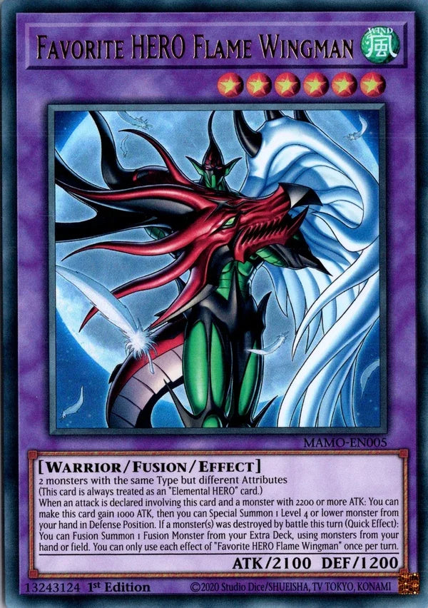 Favorite HERO Flame Wingman - MAMO-EN005 - 1st Edition - Ultra Rare
