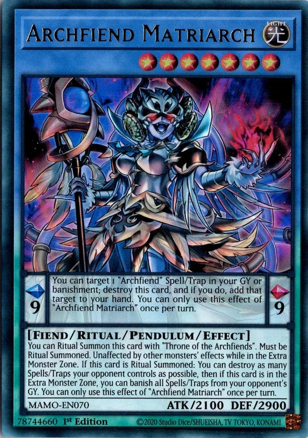 Archfiend Matriarch - MAMO-EN070 - 1st Edition - Ultra Rare