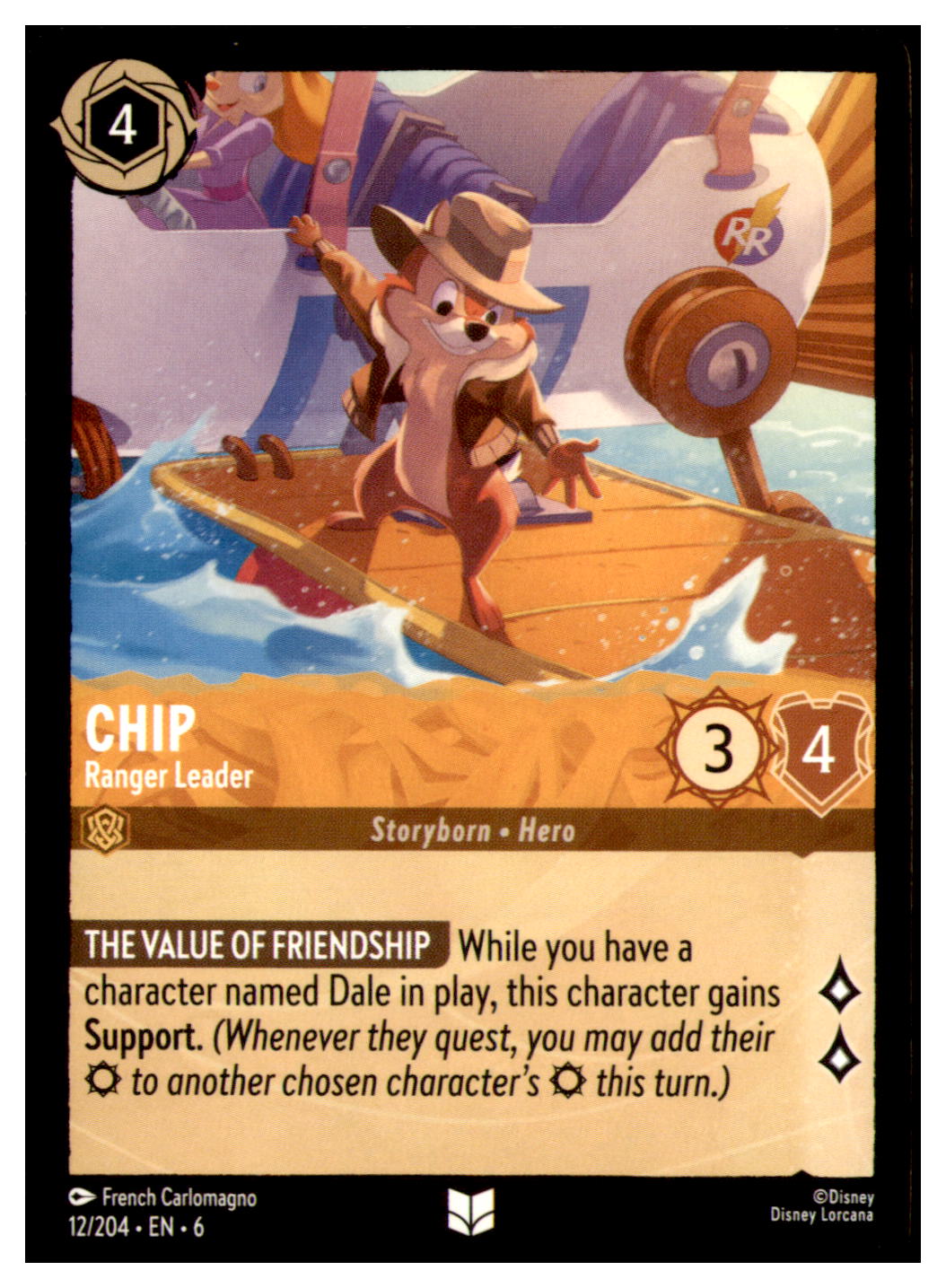 Chip - Ranger Leader Uncommon Azurite Sea 12/204 NM