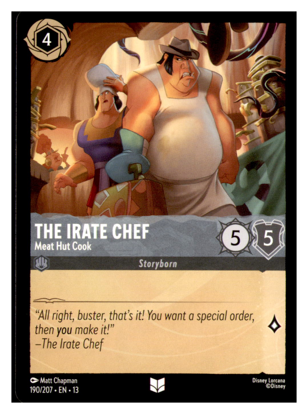 The Irate Chef - Meat Hut Cook Uncommon Attack of the Vine! 190/207 NM