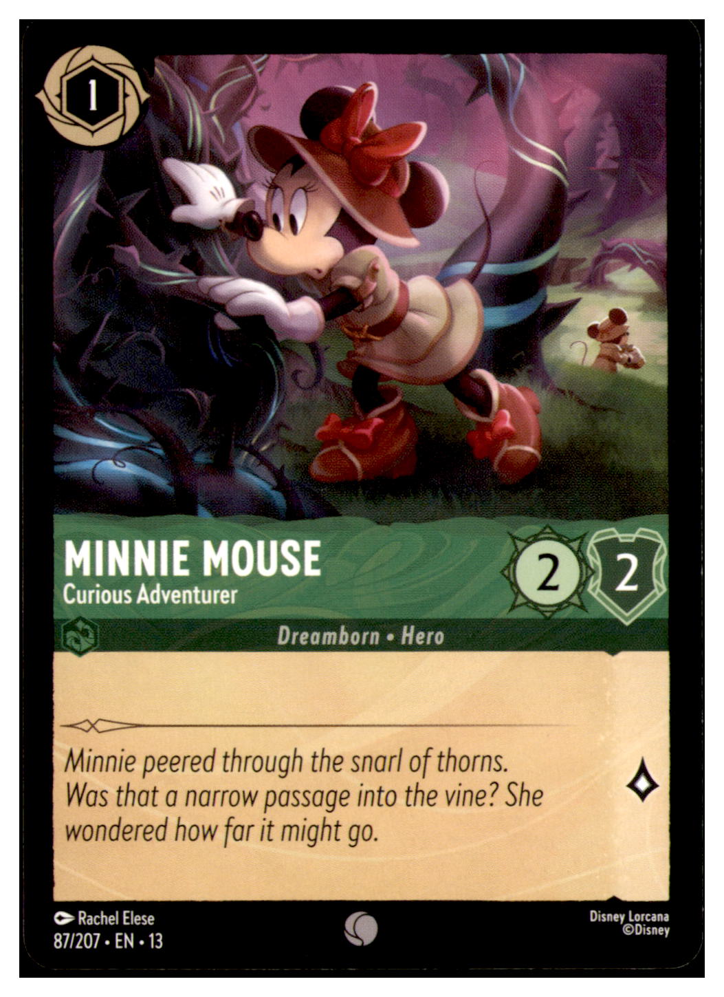 Minnie Mouse - Curious Adventurer Common Attack of the Vine! 87/207 NM