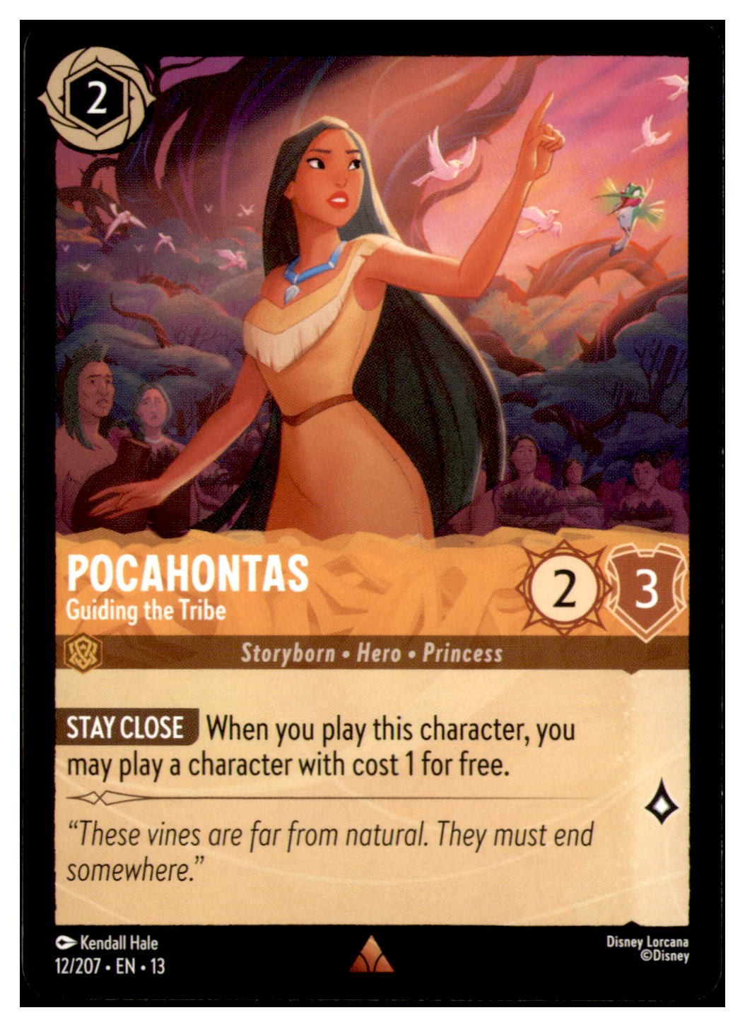 Pocahontas - Guiding the Tribe Rare Attack of the Vine! 12/207 NM