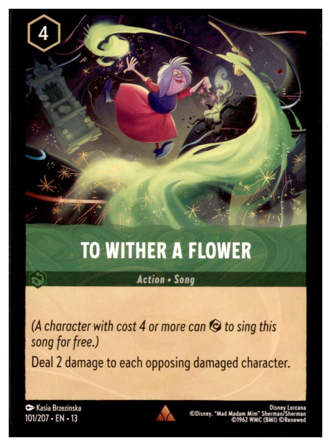 To Wither a Flower Rare Attack of the Vine! 101/207 NM
