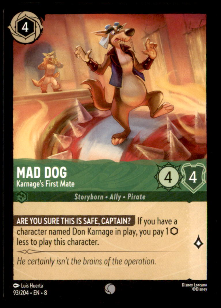 Mad Dog - Karnage's First Mate Common Reign of Jafar 93/204 NM