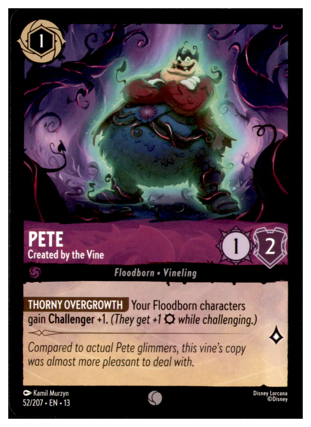 Pete - Created by the Vine Common Attack of the Vine! 52/207 NM