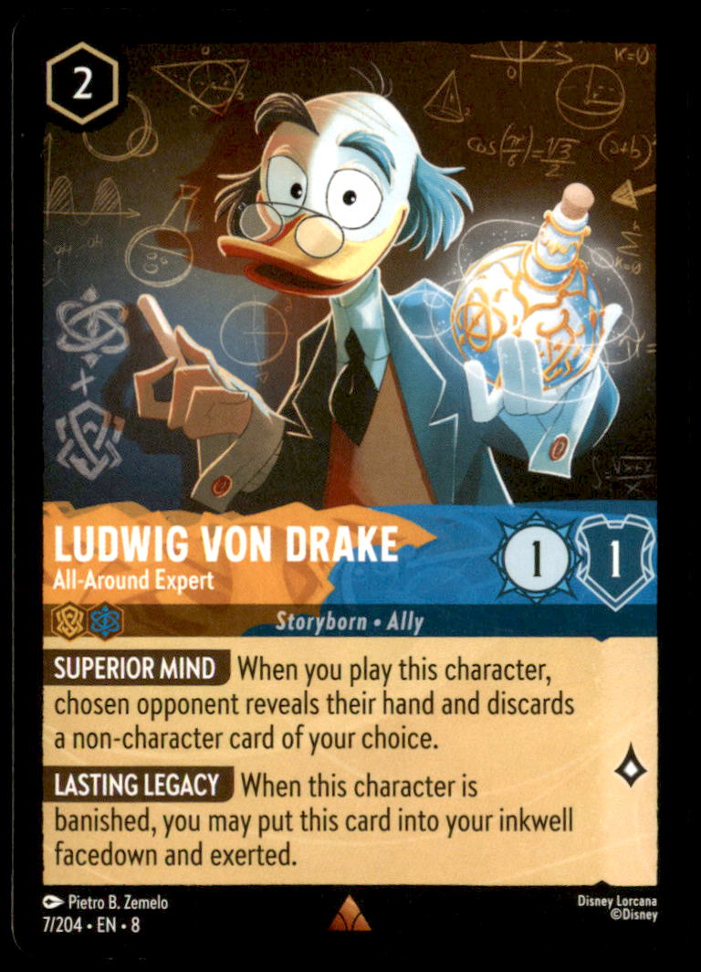Ludwig Von Drake - All-Around Expert Rare Reign of Jafar 7/204 NM