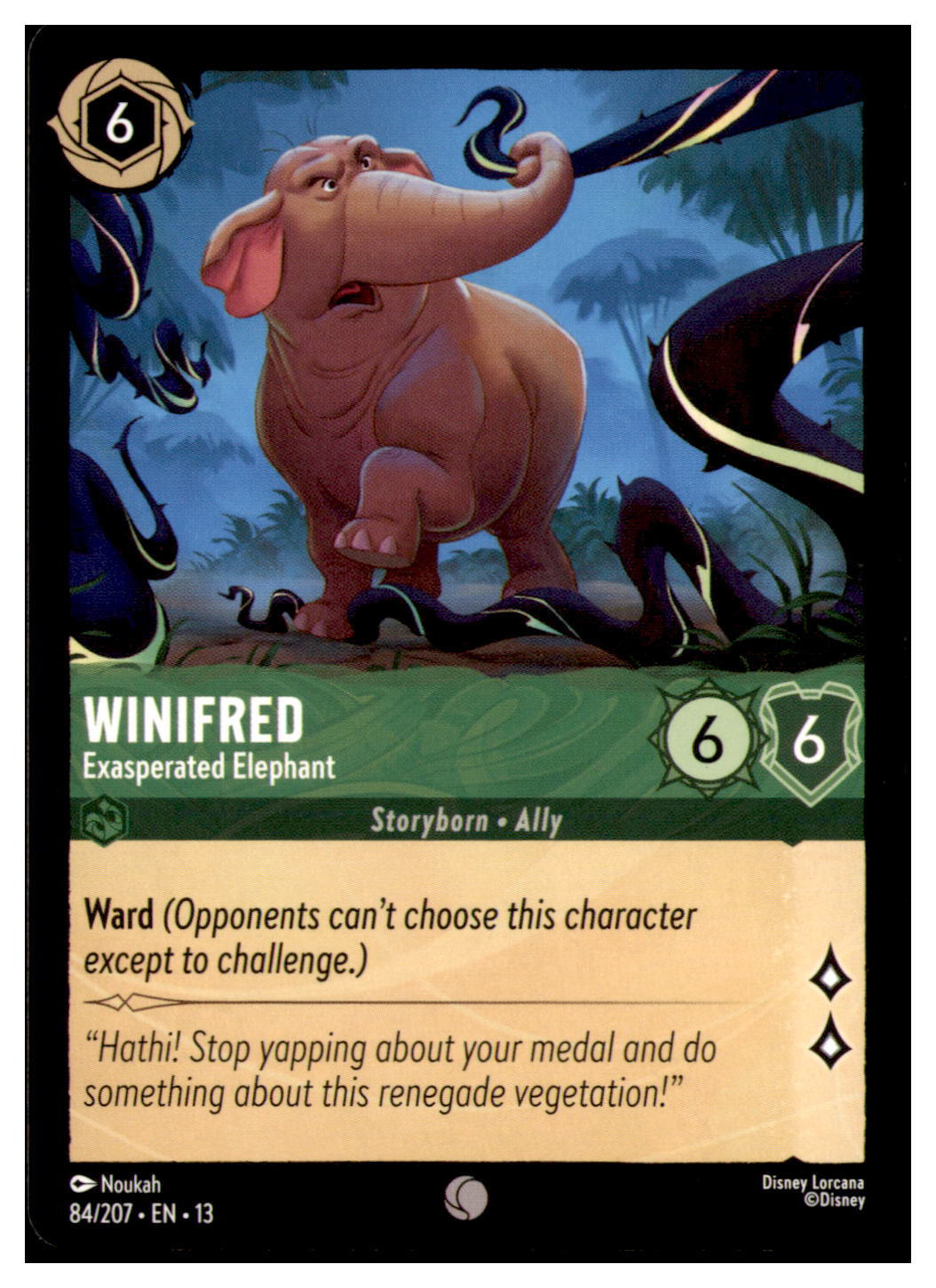 Winifred - Exasperated Elephant Common Attack of the Vine! 84/207 NM
