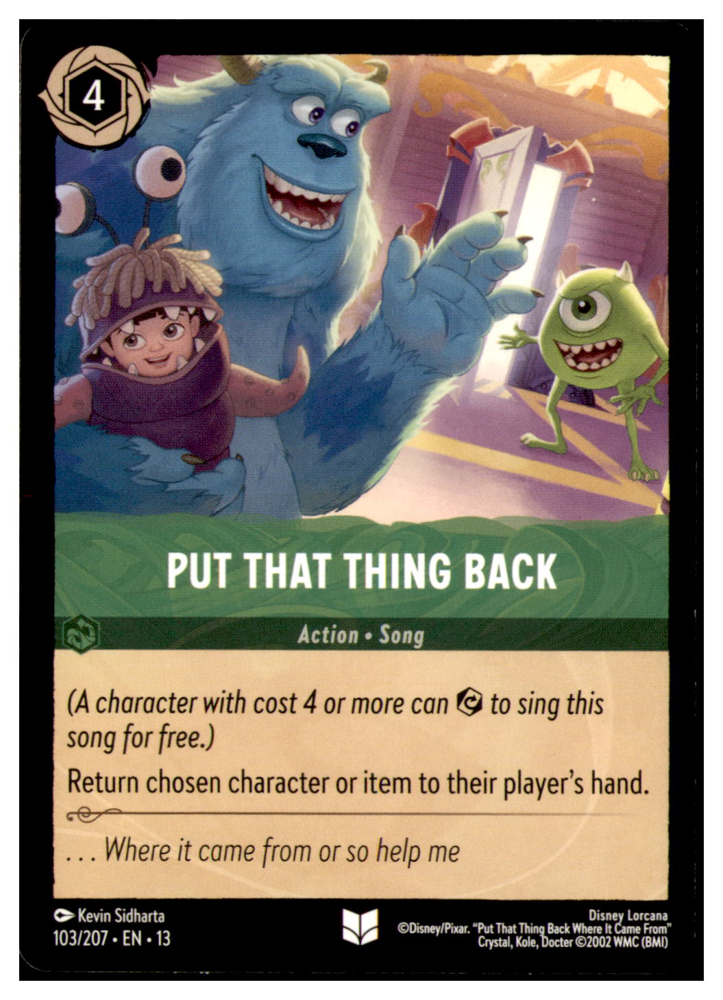 Put That Thing Back Uncommon Attack of the Vine! 103/207 NM