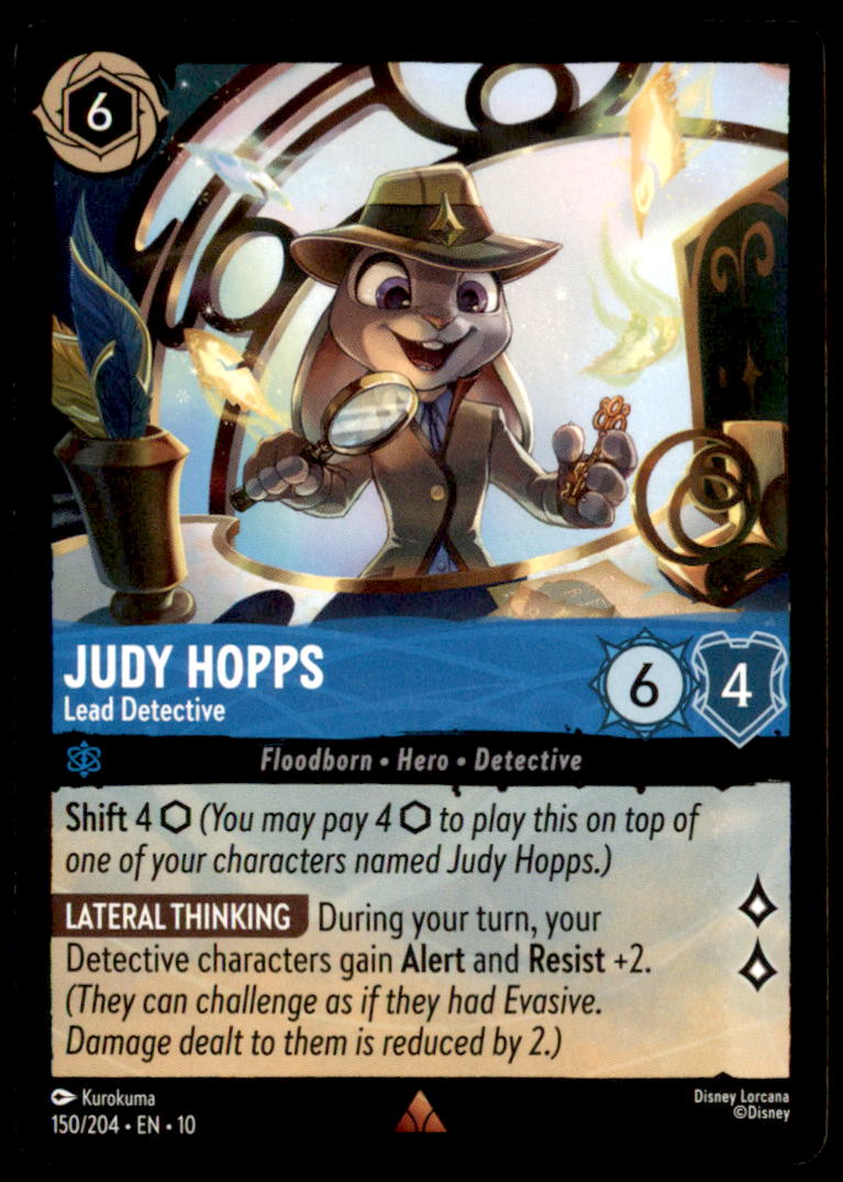 Judy Hopps - Lead Detective Rare Whispers in the Well 150/204 NM