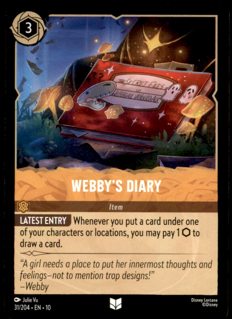 Webby's Diary Uncommon Whispers in the Well 31/204 NM