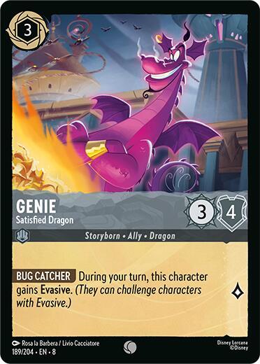Genie - Satisfied Dragon Cold Foil Common Reign of Jafar 189/204 NM