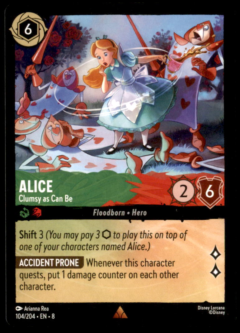 Alice - Clumsy as Can Be Rare Reign of Jafar 104/204 NM