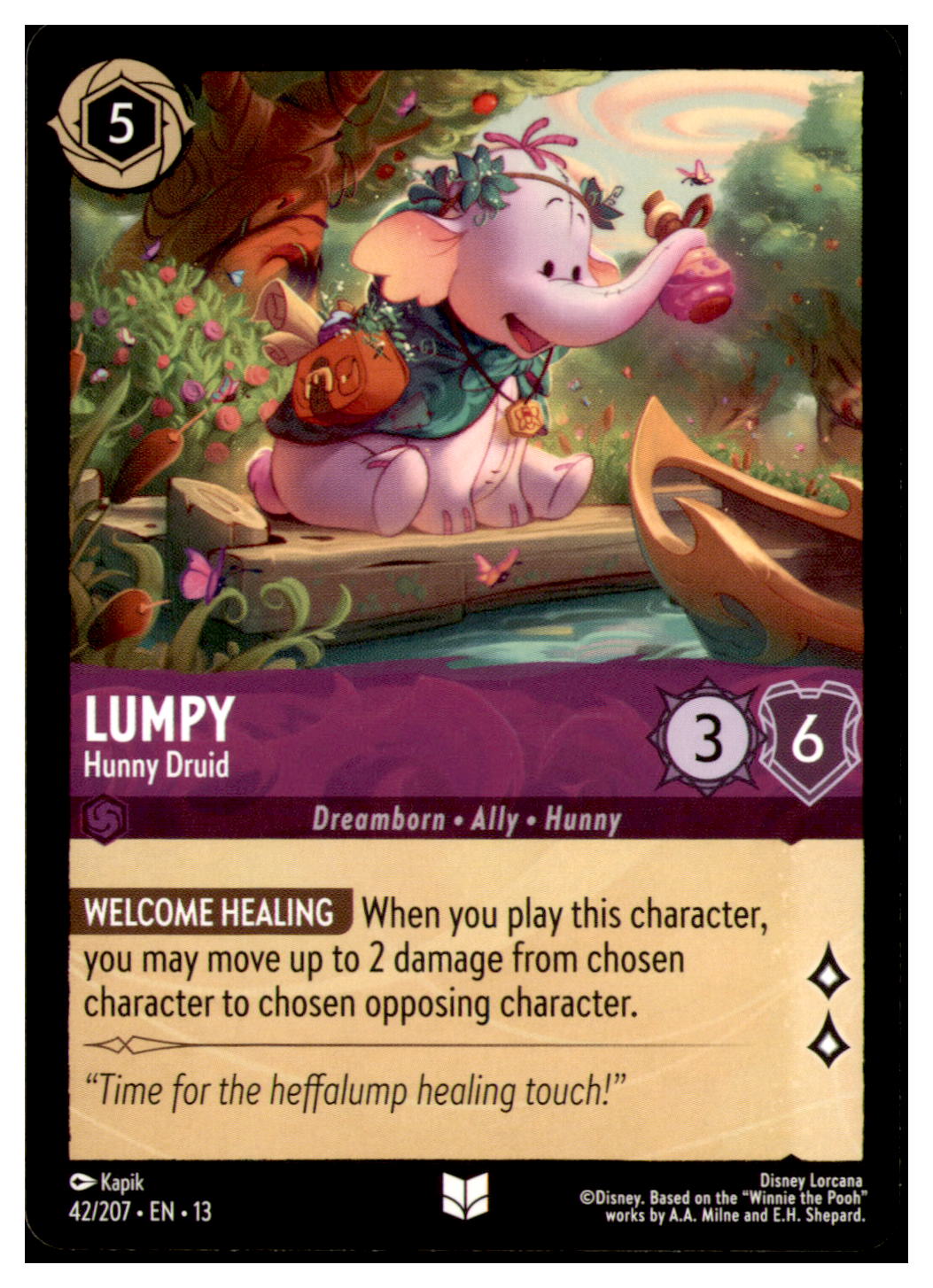 Lumpy - Hunny Druid Uncommon Attack of the Vine! 42/207 NM