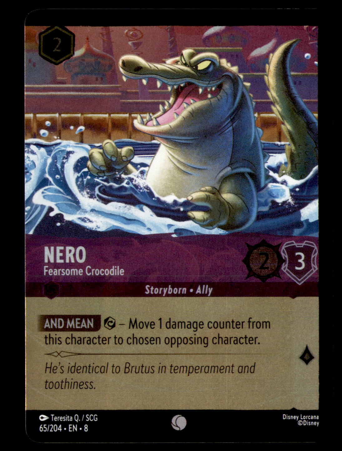 Nero - Fearsome Crocodile Cold Foil Common Reign of Jafar 65/204 NM