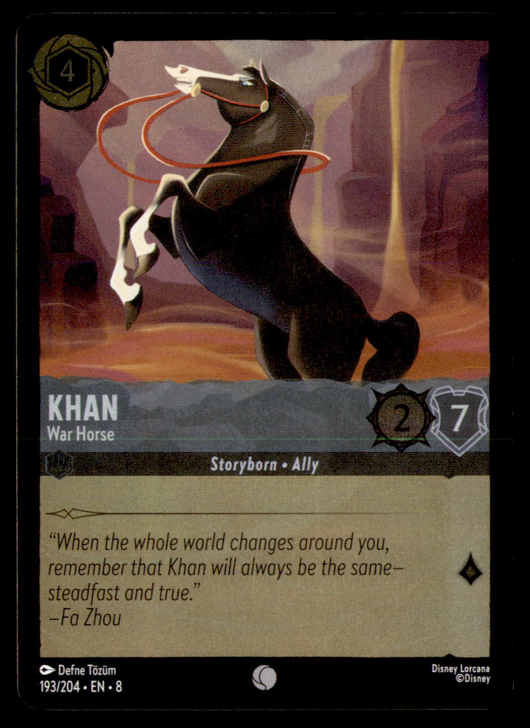 Khan - War Horse Cold Foil Common Reign of Jafar 193/204 NM