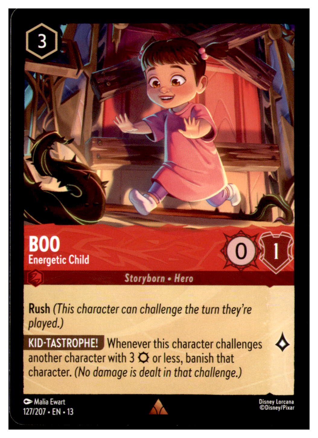 Boo - Energetic Child Rare Attack of the Vine! 127/207 NM