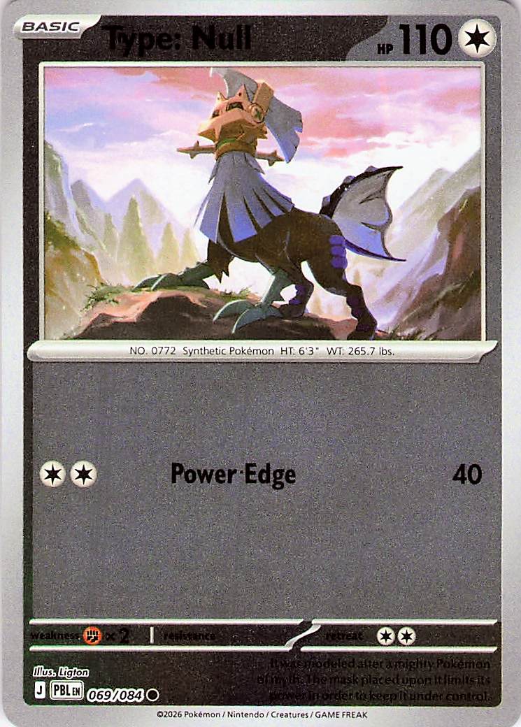 Type: Null Reverse Holo 069/084 Common ME05: Pitch Black Near Mint