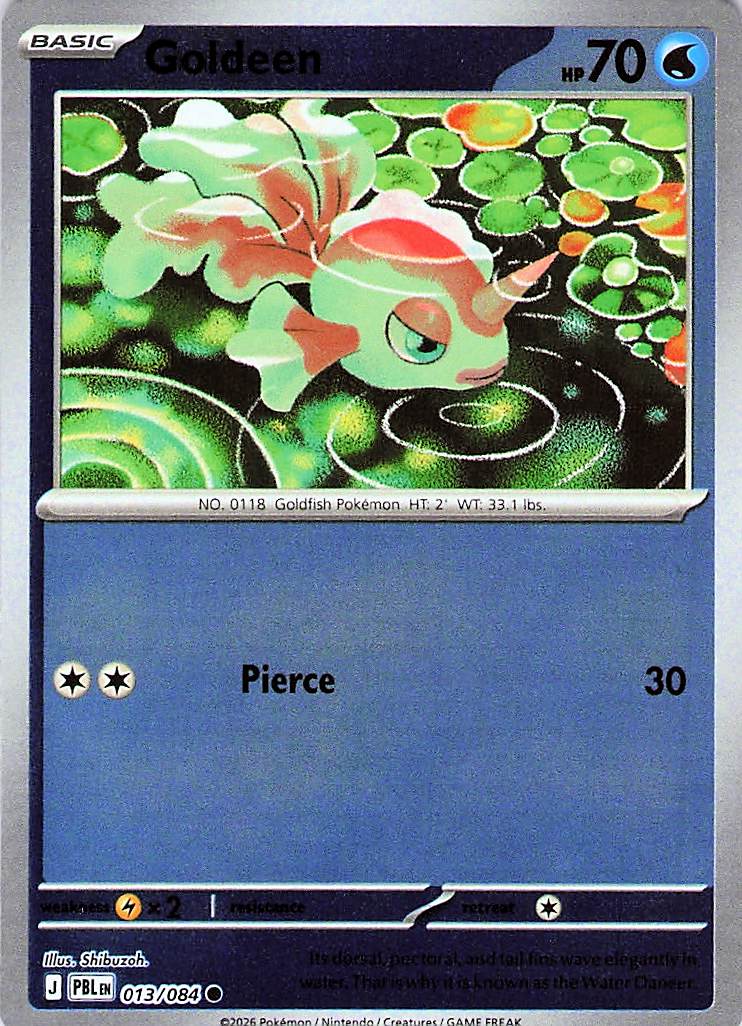 Goldeen Reverse Holo 013/084 Common ME05: Pitch Black Near Mint