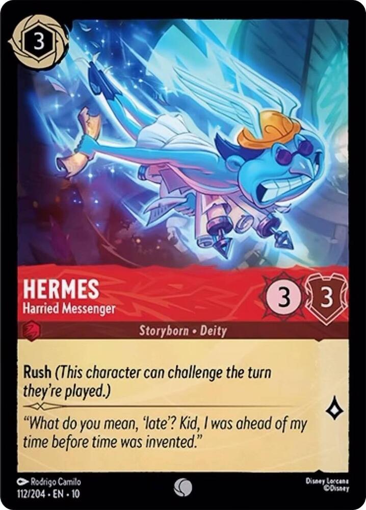 Hermes - Harried Messenger Cold Foil Common Whispers in the Well 112/204 NM