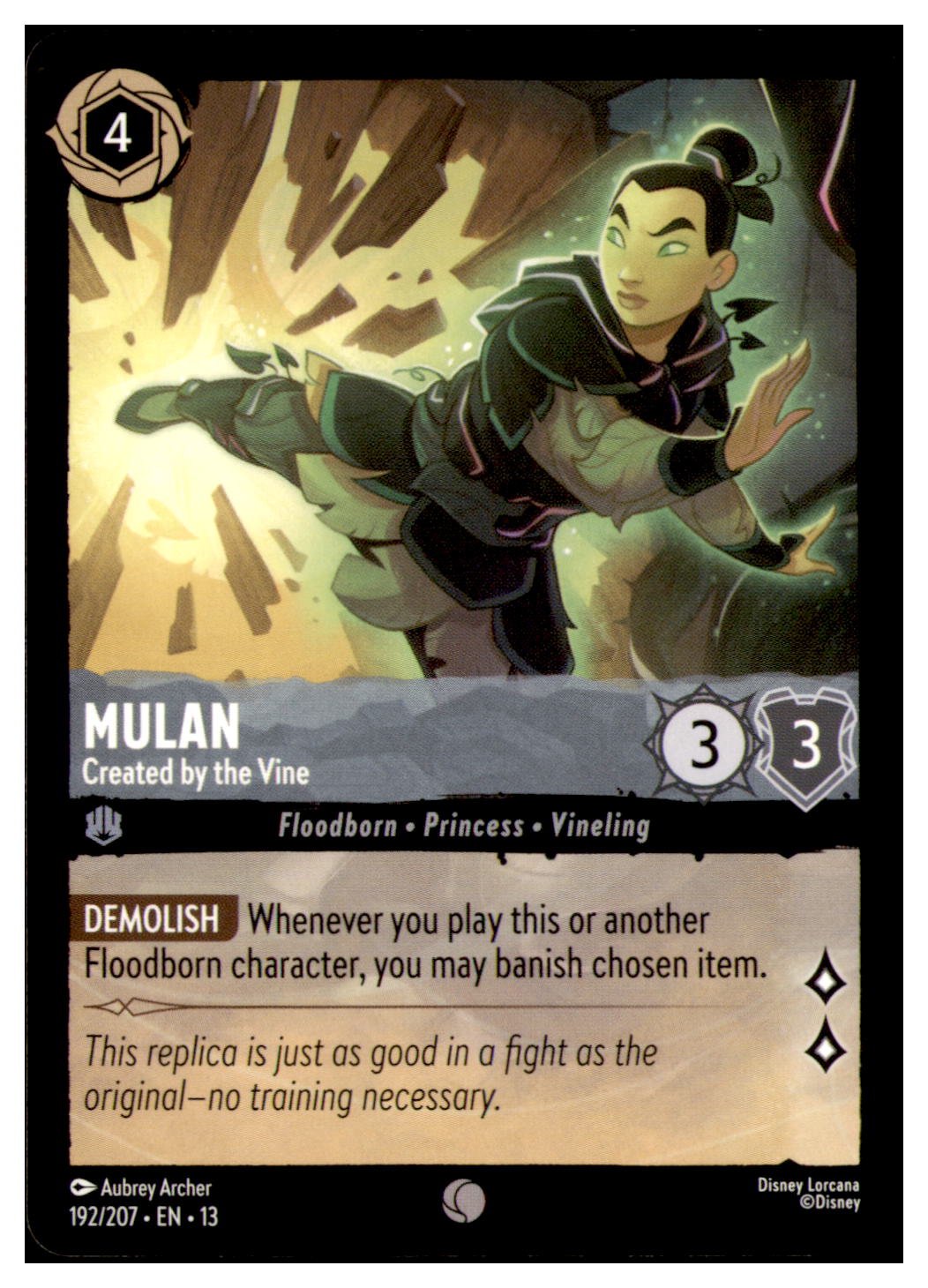 Mulan - Created by the Vine Common Attack of the Vine! 192/207 NM