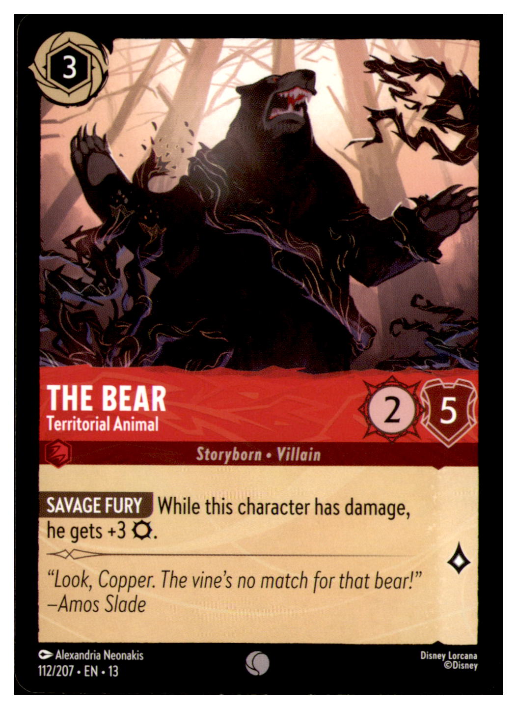 The Bear - Territorial Animal Common Attack of the Vine! 112/207 NM