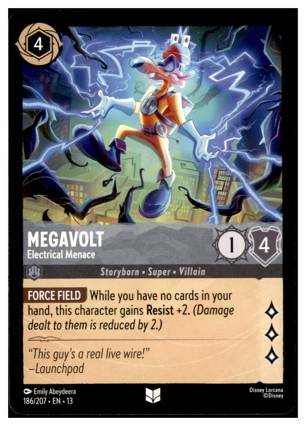 Megavolt - Electrical Menace Uncommon Attack of the Vine! 186/207 NM