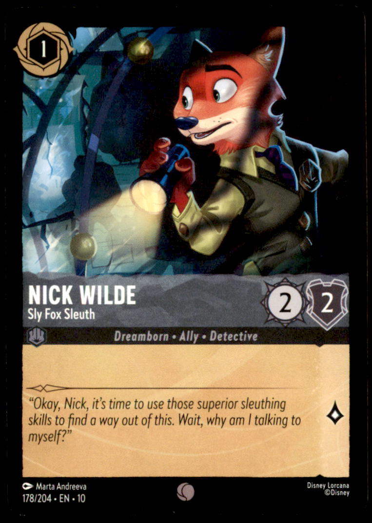 Nick Wilde - Sly Fox Sleuth Common Whispers in the Well 178/204 NM