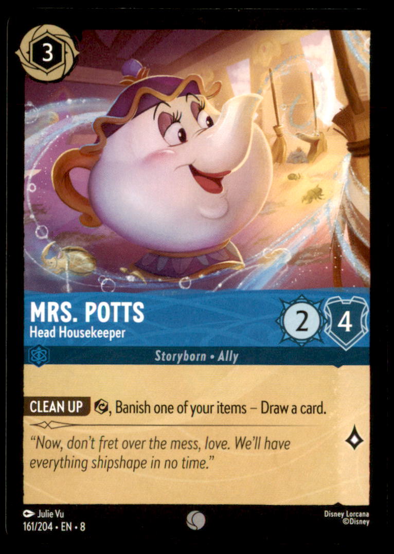 Mrs. Potts - Head Housekeeper Common Reign of Jafar 161/204 NM
