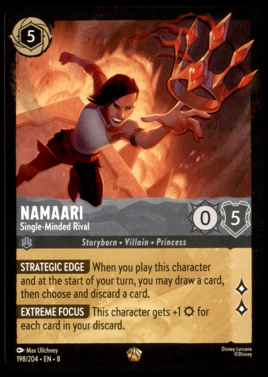 Namaari - Single-Minded Rival Legendary Reign of Jafar 198/204 NM