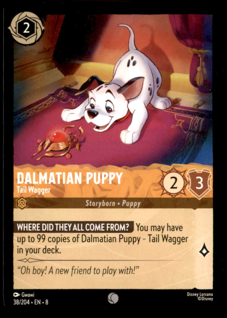 Dalmatian Puppy - Tail Wagger Common Reign of Jafar 38/204 NM