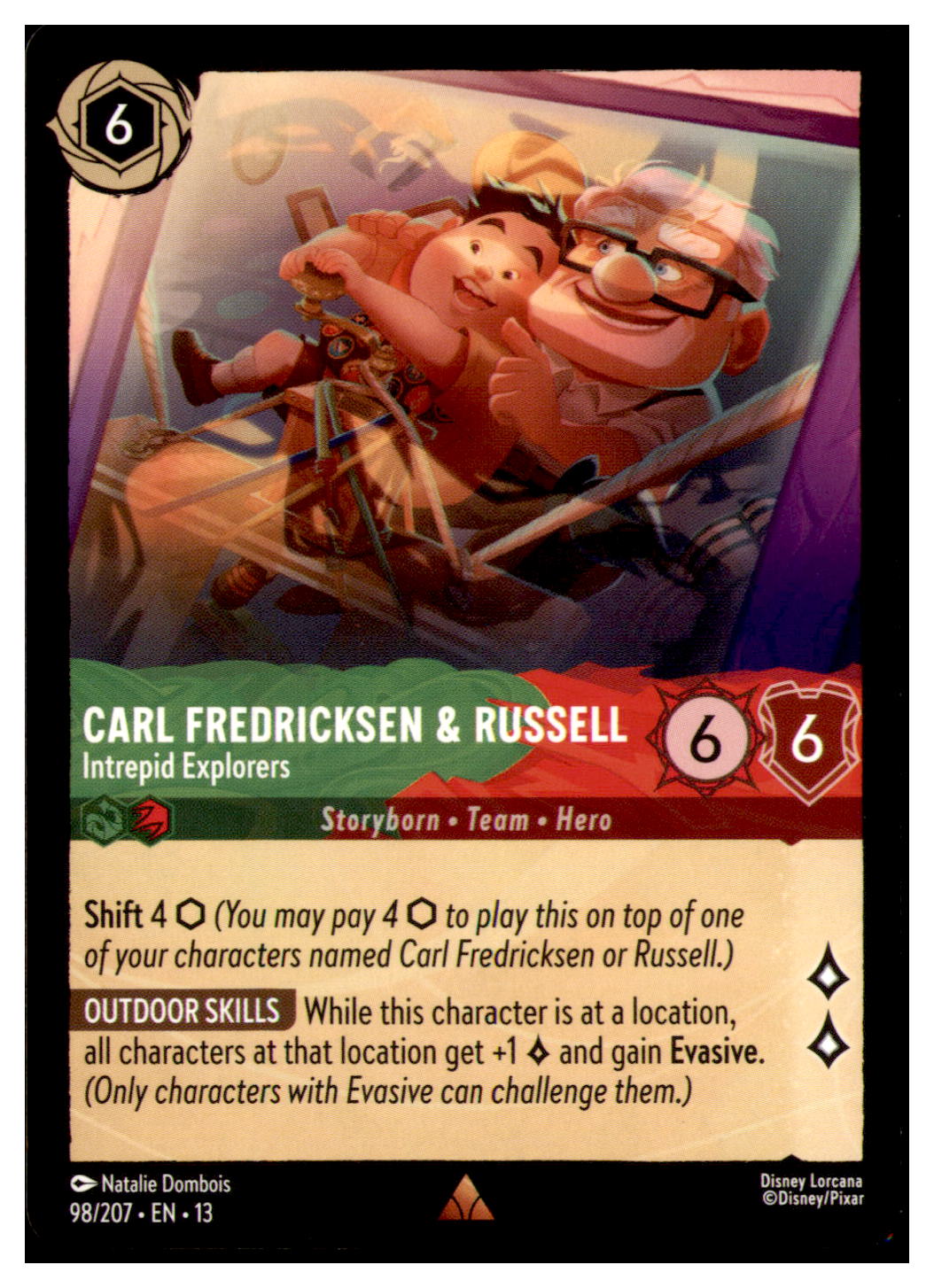Carl Fredricksen & Russell - Intrepid Explorers Rare Attack of the Vine! 98/207