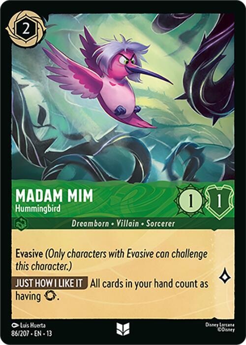 Madam Mim - Hummingbird Cold Foil Uncommon Attack of the Vine! 86/207 NM