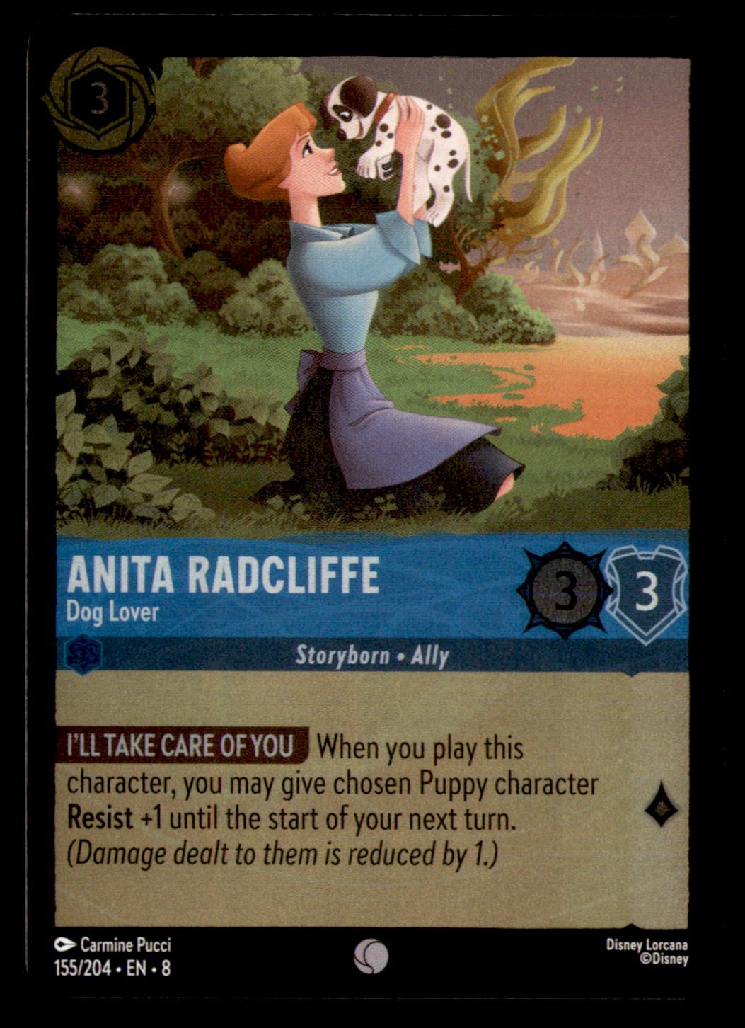 Anita Radcliffe - Dog Lover Cold Foil Common Reign of Jafar 155/204 NM