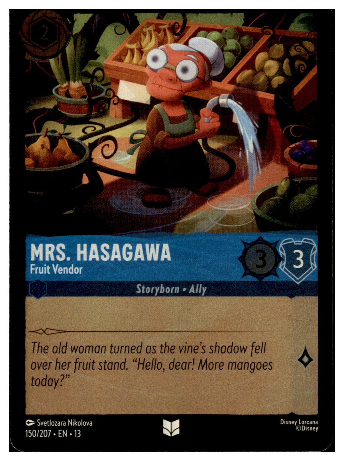 Mrs. Hasagawa - Fruit Vendor Cold Foil Uncommon Attack of the Vine! 150/207 NM