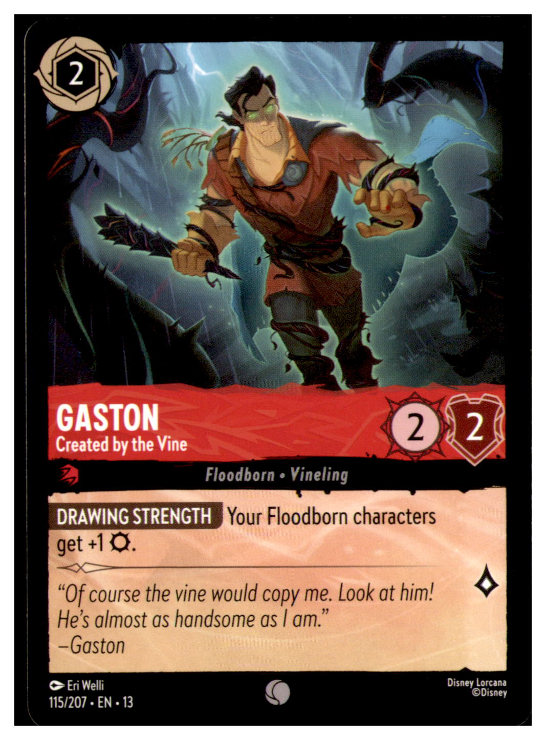 Gaston - Created by the Vine Common Attack of the Vine! 115/207 NM