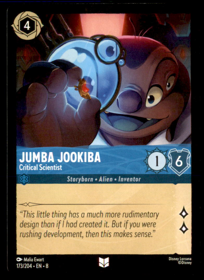 Jumba Jookiba - Critical Scientist Uncommon Reign of Jafar 173/204 NM